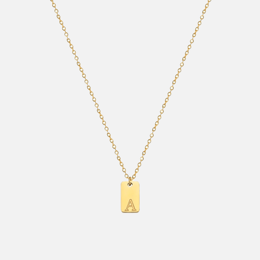 Plate Letter Necklace