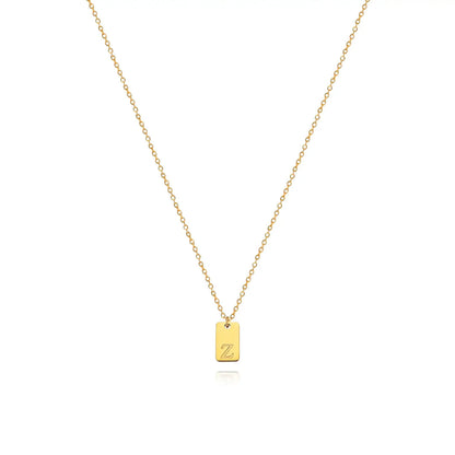 Plate Letter Necklace