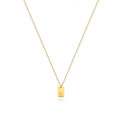 Plate Letter Necklace