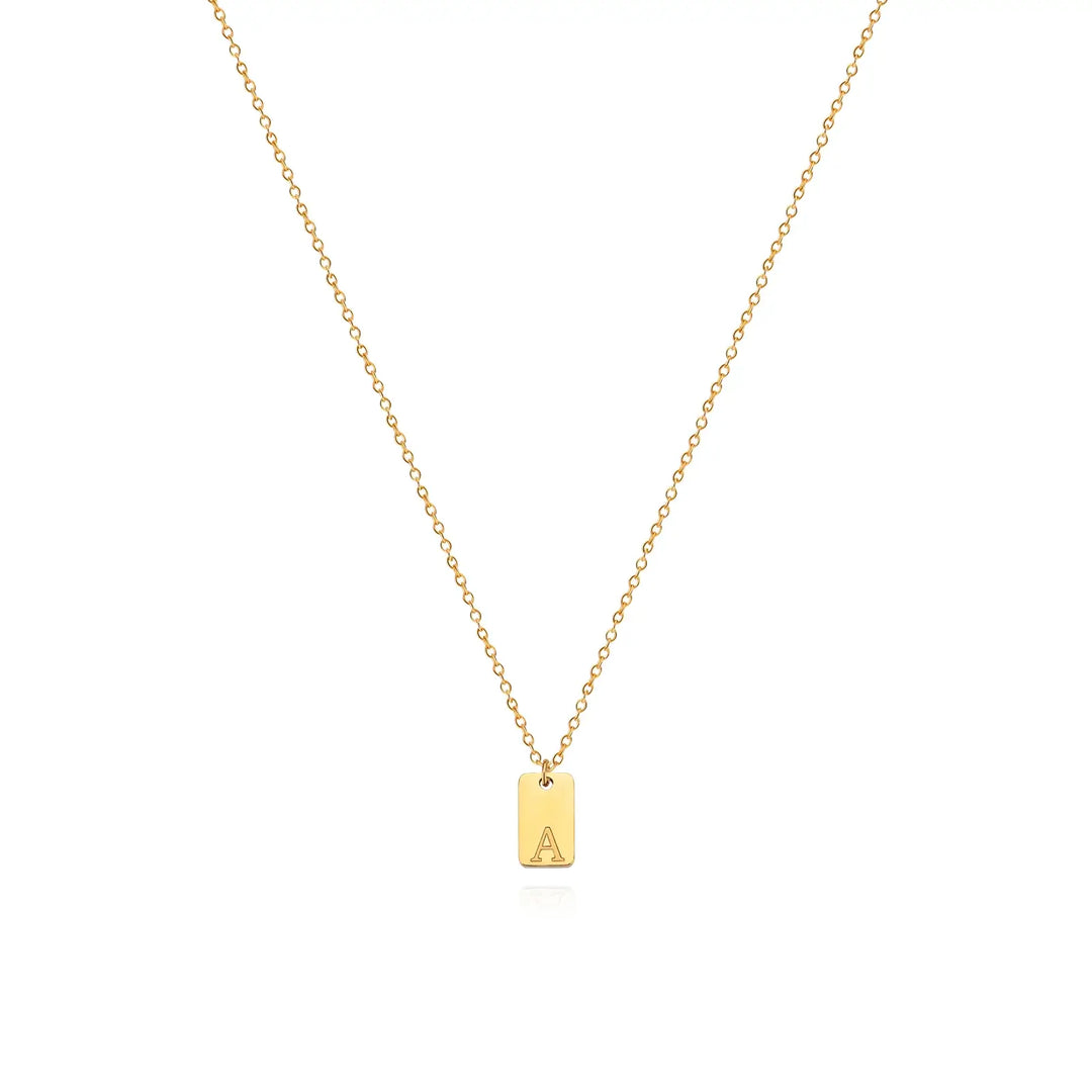 Plate Letter Necklace