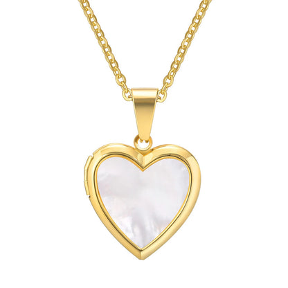 Open Heart Locket Necklace