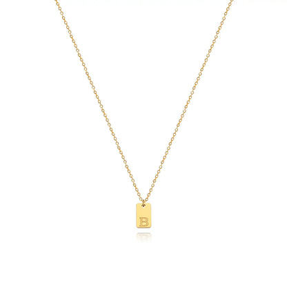 Plate Letter Necklace