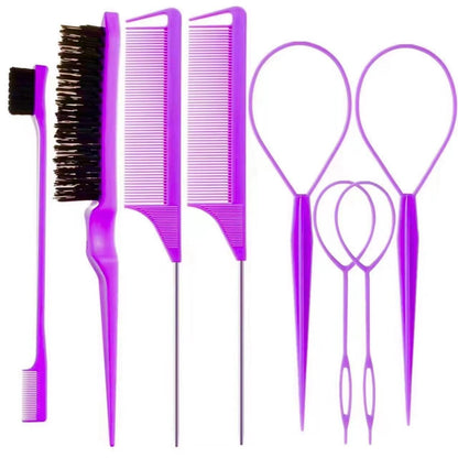Hair Brushes Set - 8 Pcs