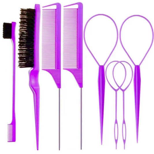 Hair Brushes Set - 8 Pcs