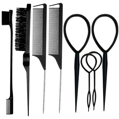 Hair Brushes Set - 8 Pcs