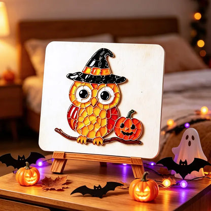 DIY Halloween Sea Glass Mosaic Craft Kit – Spooky Fall Decor