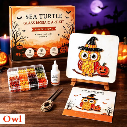 DIY Halloween Sea Glass Mosaic Craft Kit – Spooky Fall Decor