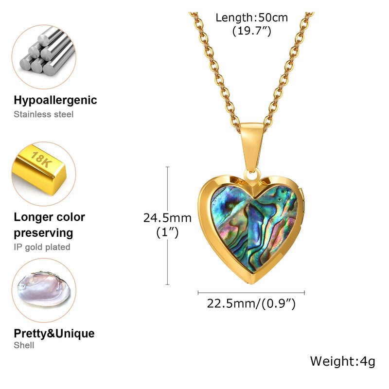 Open Heart Locket Necklace
