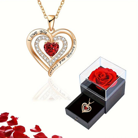 Red Zircon Love Pendant Box