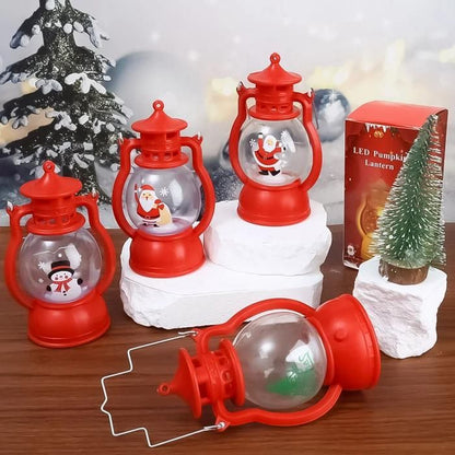 Portable LED Red Christmas Tree Lantern Indoor Decor LD68