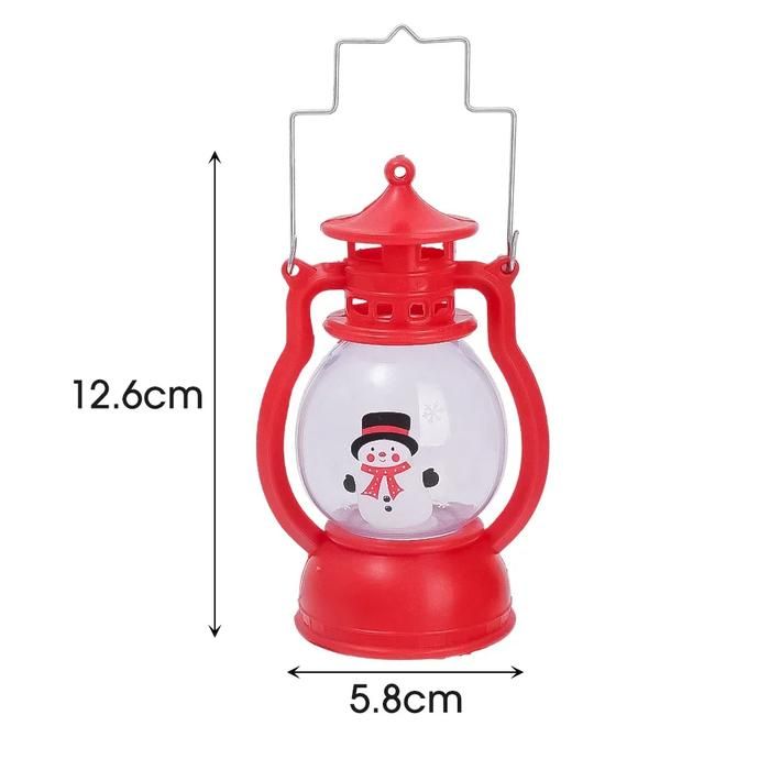 Portable LED Red Christmas Tree Lantern Indoor Decor LD68
