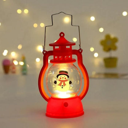Portable LED Red Christmas Tree Lantern Indoor Decor LD68